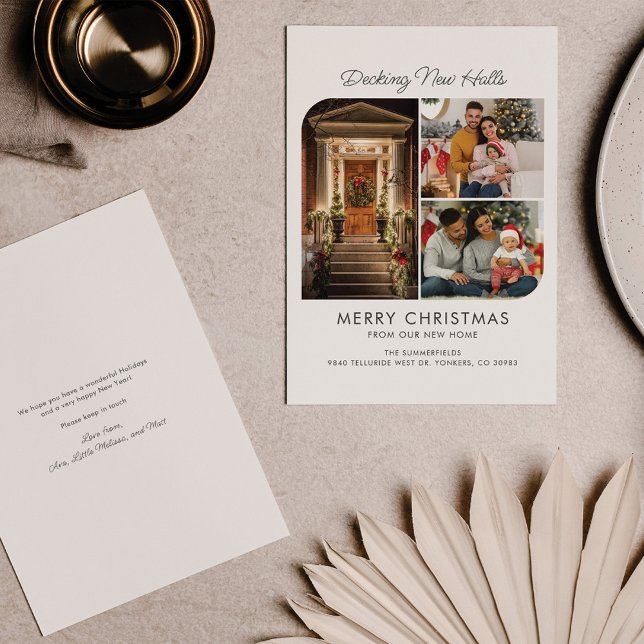 We've Moved Decking New Halls Christmas Moving Holiday Card (Creator Uploaded)