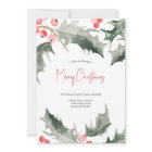 We've Moved Elegant Watercolor Christmas Card