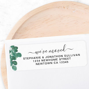 We've Moved Eucalyptus Return Address  Label