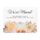 We've Moved Fall Moving Announcement Postcard