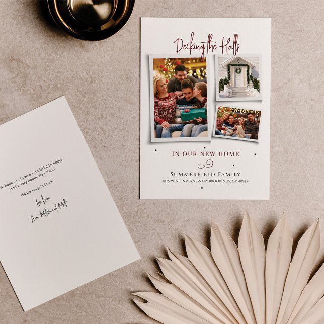 We've Moved Family Christmas Photos Moving Holiday Card (Creator Uploaded)