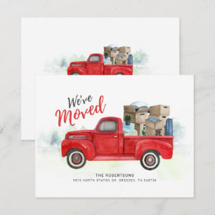 Weve Moved Family Watercolor Moving Announcement