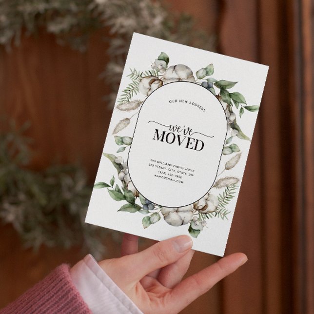 We've Moved Farmhouse Announcement Postcard (Celebrate the new beginning with this festive 'We've Moved" postcard!
)