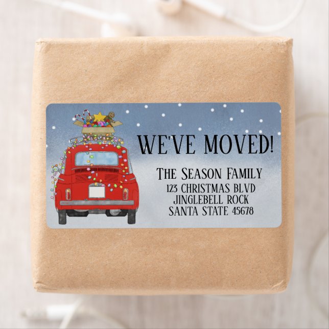 We've Moved Fiat 500 Christmas String Lights (Insitu)