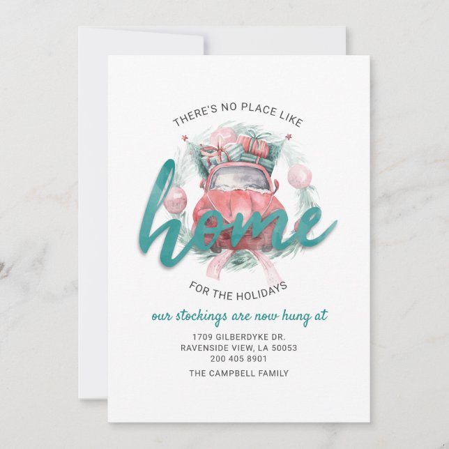 We've Moved for Holiday Address Moving Announcement (Front)