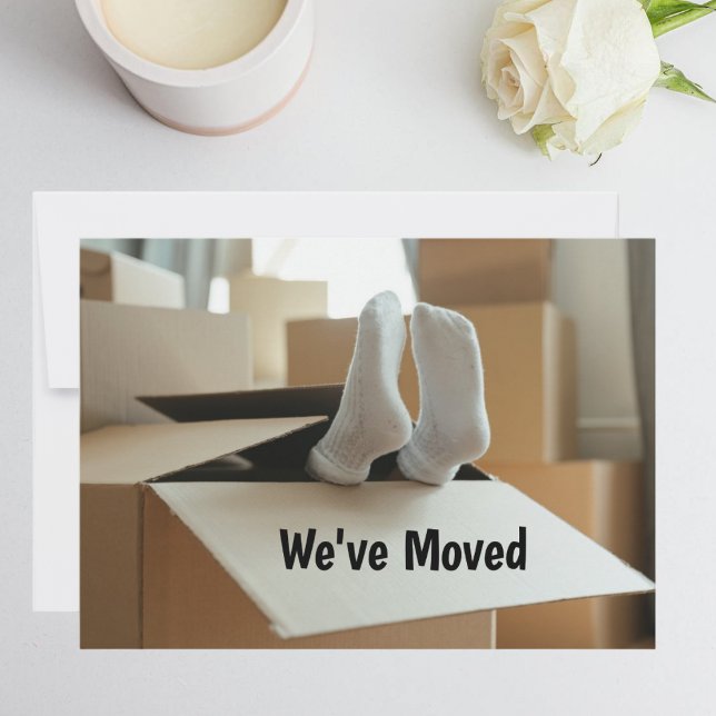 We've Moved Funny Moving Boxes with Feet Announcement (Creator Uploaded)