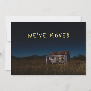 We've Moved Funny Spooky House at Night Announcement