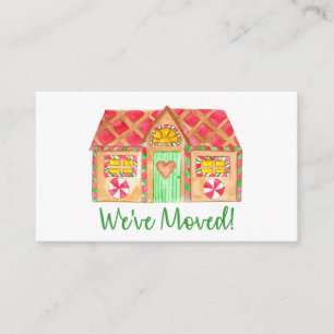 We've Moved  Gingerbread House Enclosure Card