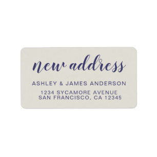 We've Moved Grey New Address Label