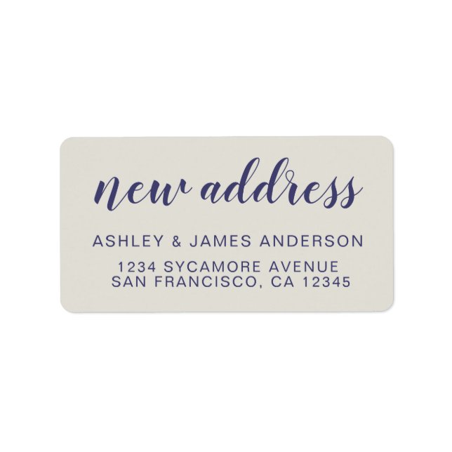 We've Moved Grey New Address Label (Front)