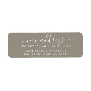 We've Moved Grey New Address label Return Address Label