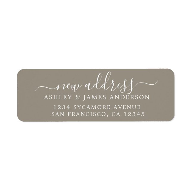 We've Moved Grey New Address label Return Address Label (Front)