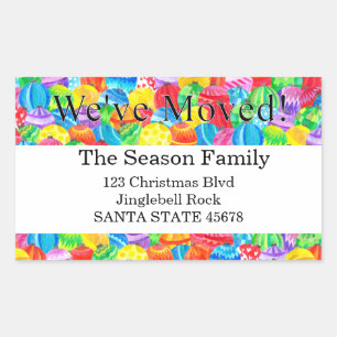 We've Moved handpainted watercolor sticker