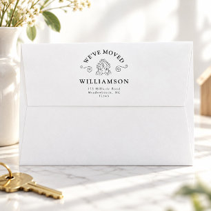 We've Moved Holiday Christmas Gingerbread House Envelope