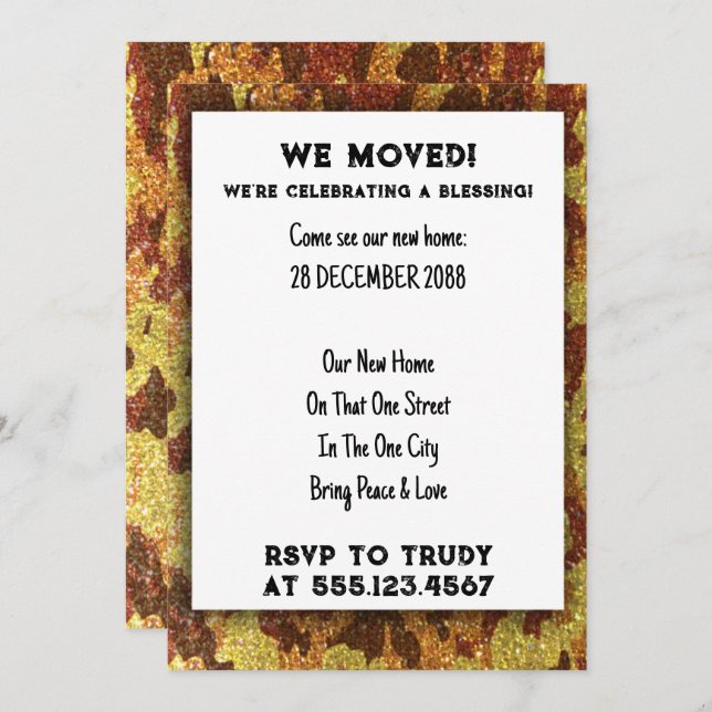 We've Moved Home Blessing New House Warming Party  Invitation (Front/Back)