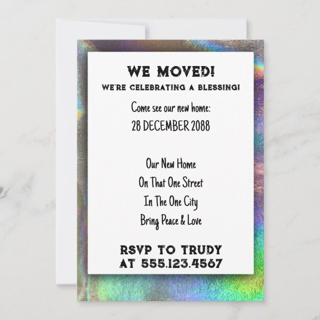 We've Moved Home Blessing New House Warming Party  Invitation (Front)