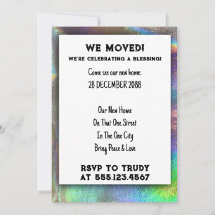 We've Moved Home Blessing New House Warming Party  Invitation