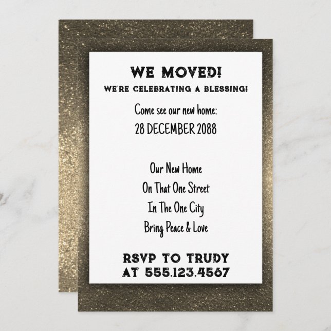 We've Moved Home Blessing New House Warming Party  Invitation (Front/Back)