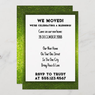 We've Moved Home Blessing New House Warming Party  Invitation