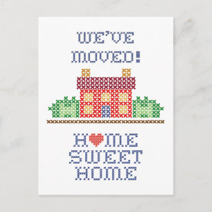 We've Moved! Home Sweet Home Announcement Postcard