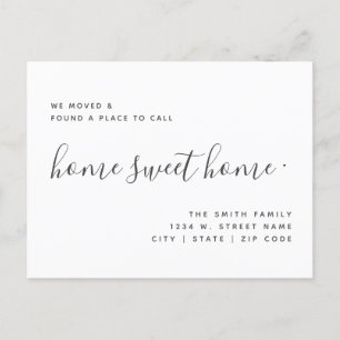 We've Moved Home Sweet Home Modern Calligraphy  Postcard