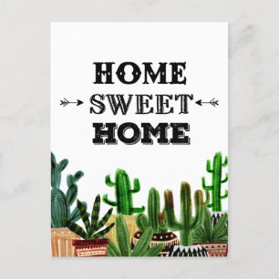 We've Moved Home Sweet Home Postcard