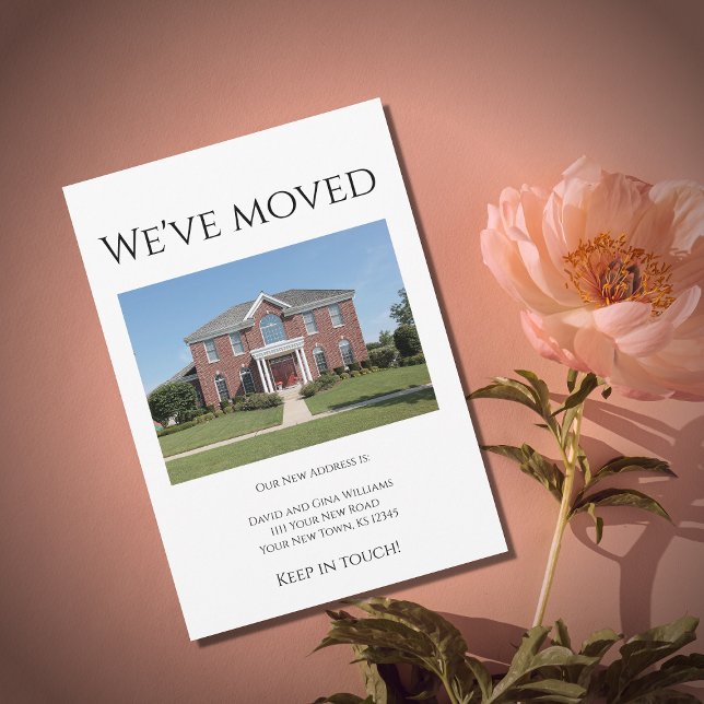 We've Moved House Photo Simple Moving  Announcement (Creator Uploaded)