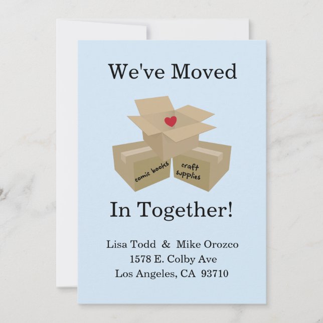 We've Moved In Together Announcement (Front)