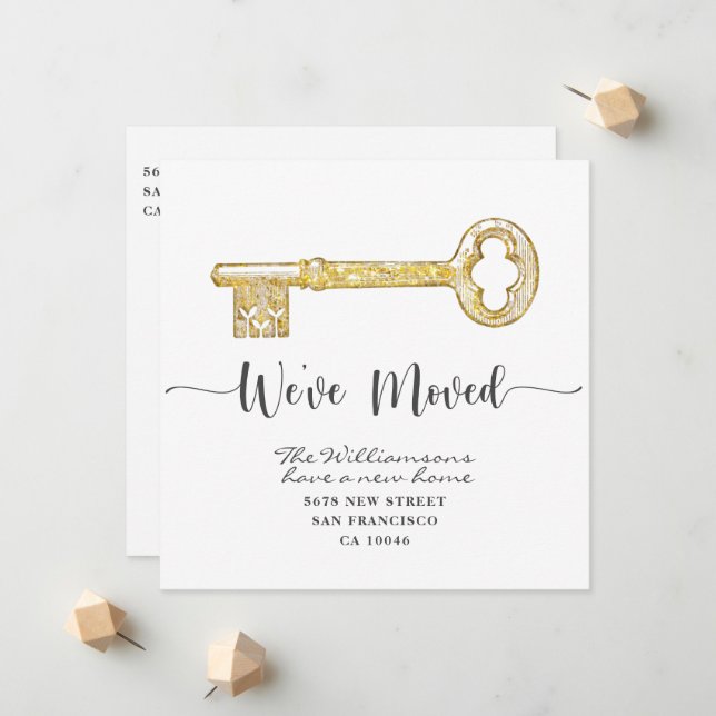 We've Moved Kraft Key Moving Announcement (Front/Back In Situ)