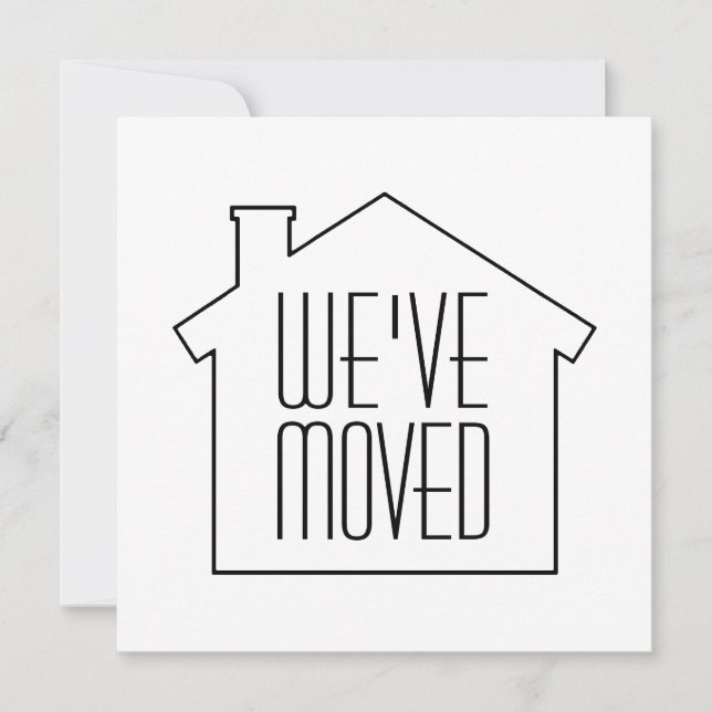 We've Moved Kraft Modern New Address Change Moving Announcement (Front)