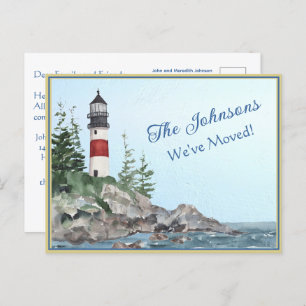 We've Moved Lighthouse Water Budget  Postcard