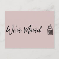 We've Moved Little House Drawing Light Dusty Rose