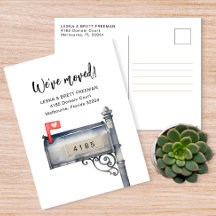 We've Moved Mailbox Moving Announcement 