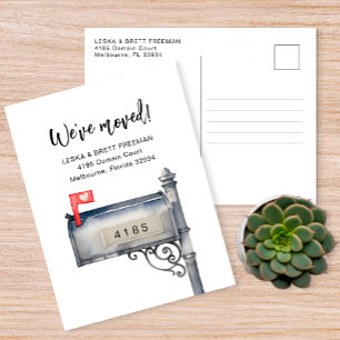 We've Moved Mailbox Moving Announcement  Postcard