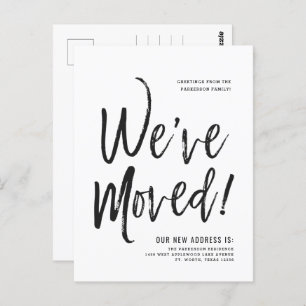 We've Moved   Minimal New Address Postcard