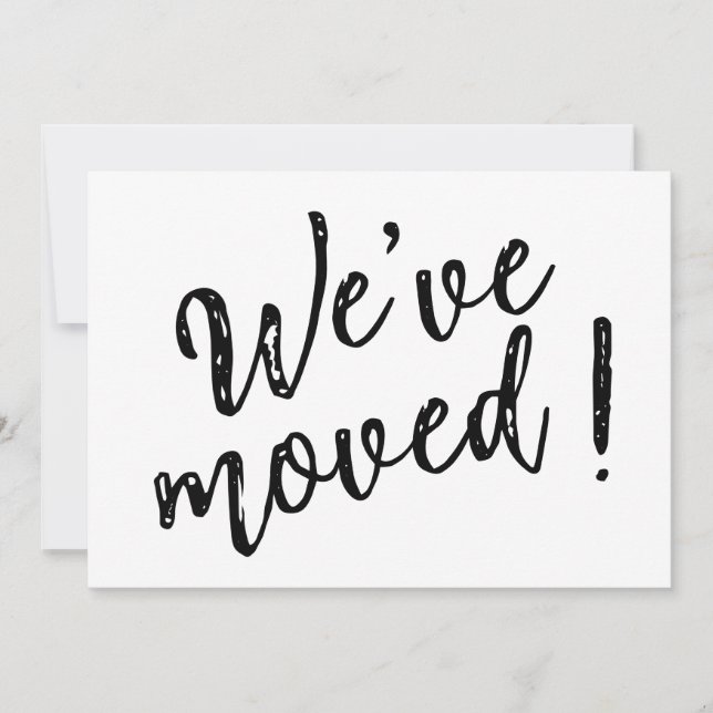 We've Moved Modern Handwritten Script  Announcement (Front)