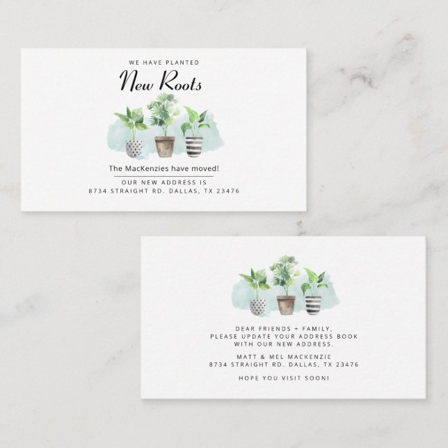 We've Moved Modern Moving Announcement (Front/Back)