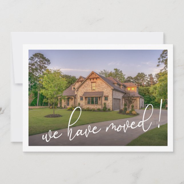 We've Moved Modern Photo Moving Announcement (Front)