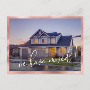 We've Moved Modern Photo Moving Announcement Postcard