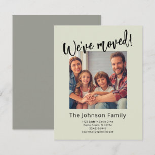 We've Moved Modern Stylish Family Photo Budget Announcement