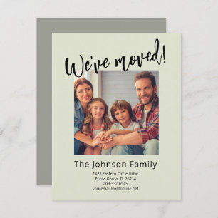 We've Moved Modern Stylish Family Photo Budget Announcement