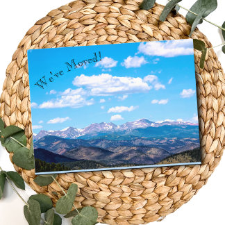 We've Moved Mountains New Address Announcement Postcard