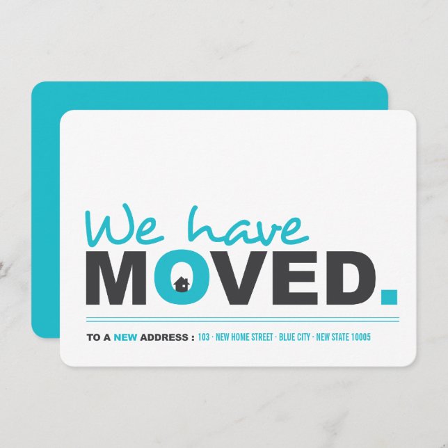 We've Moved Moving Announcement Housewarming Party (Front/Back)
