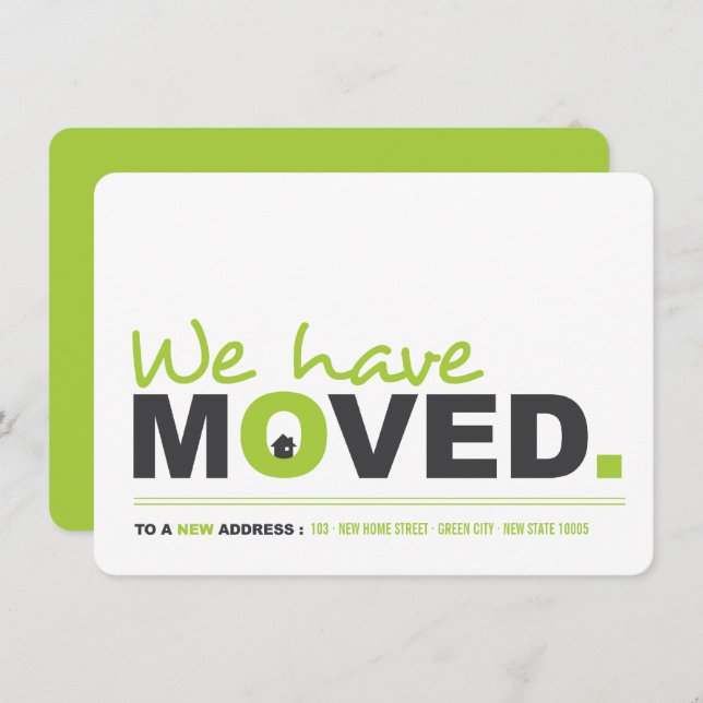 We've Moved Moving Announcement Housewarming Party (Front/Back)