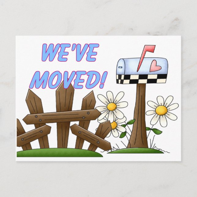 We've Moved Moving Notice Announcement Postcard (Front)