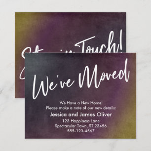 We've Moved Multicolored Grunge Announcement