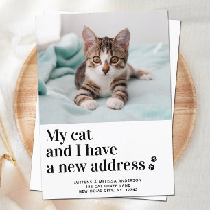 We've Moved My Cat I New Address Pet Photo Moving  Announcement