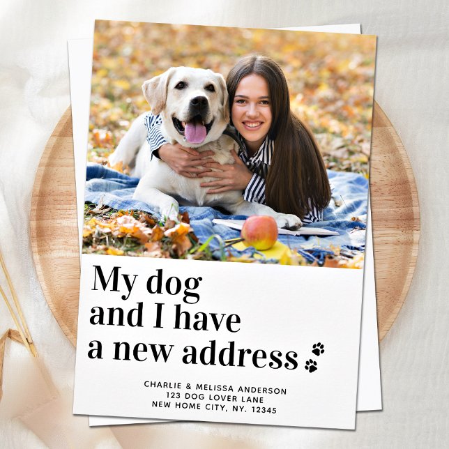 We've Moved My Dog I New Address Pet Photo Moving Announcement (Creator Uploaded)
