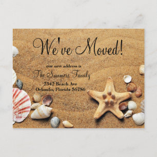 We've Moved New Address Announcement Beach Sand
