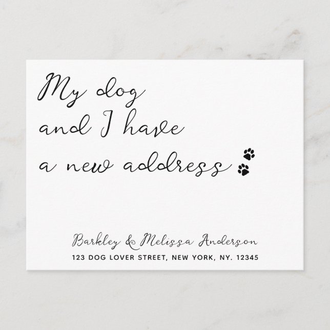 We've Moved New Address Dog Moving Announcement Postcard (Front)